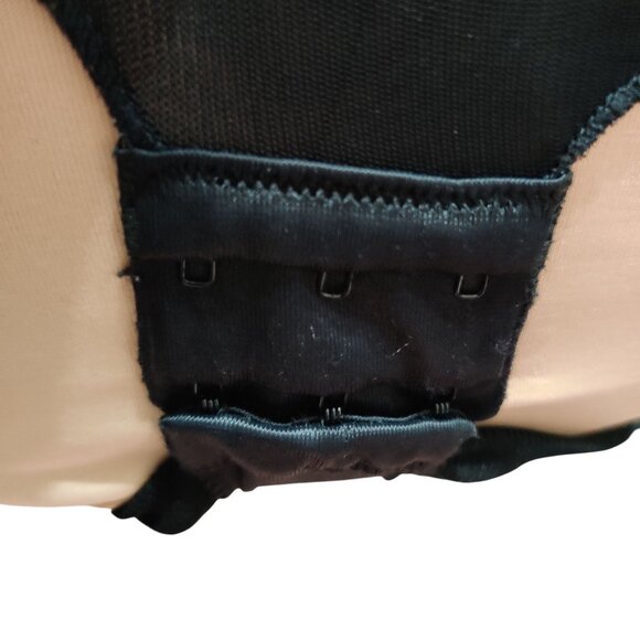 Flexees M womens shapewear slip black firm control bodysuit hook gusset 83053 - Picture 5 of 14